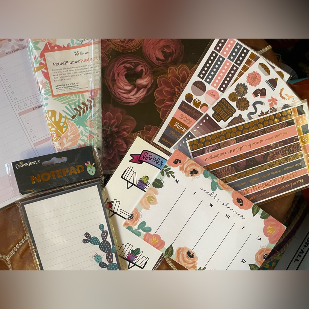 Erin Condren Planner Supplies destash! Summer petite planner, daily lifestyle
